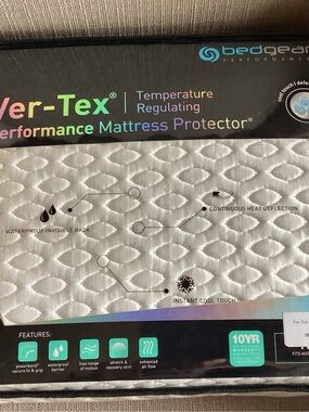 Bedgear Ver-Tex 6.0 performance Mattress Protector - temp regulating Twin XL